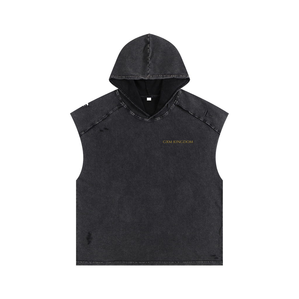 GXM Discipline Hooded Tank Top | Psalm 56:3 – Snow Washed Boxy Tank