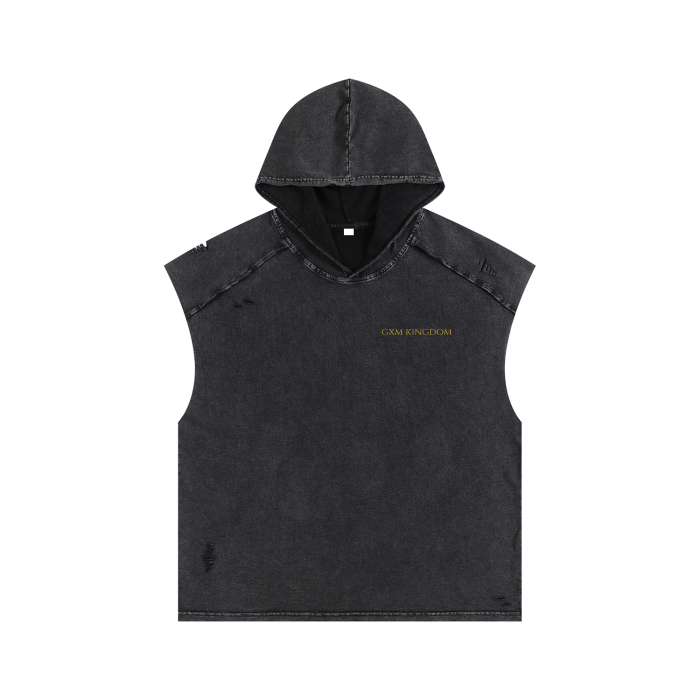 GXM Discipline Hooded Tank Top | Psalm 56:3 – Snow Washed Boxy Tank