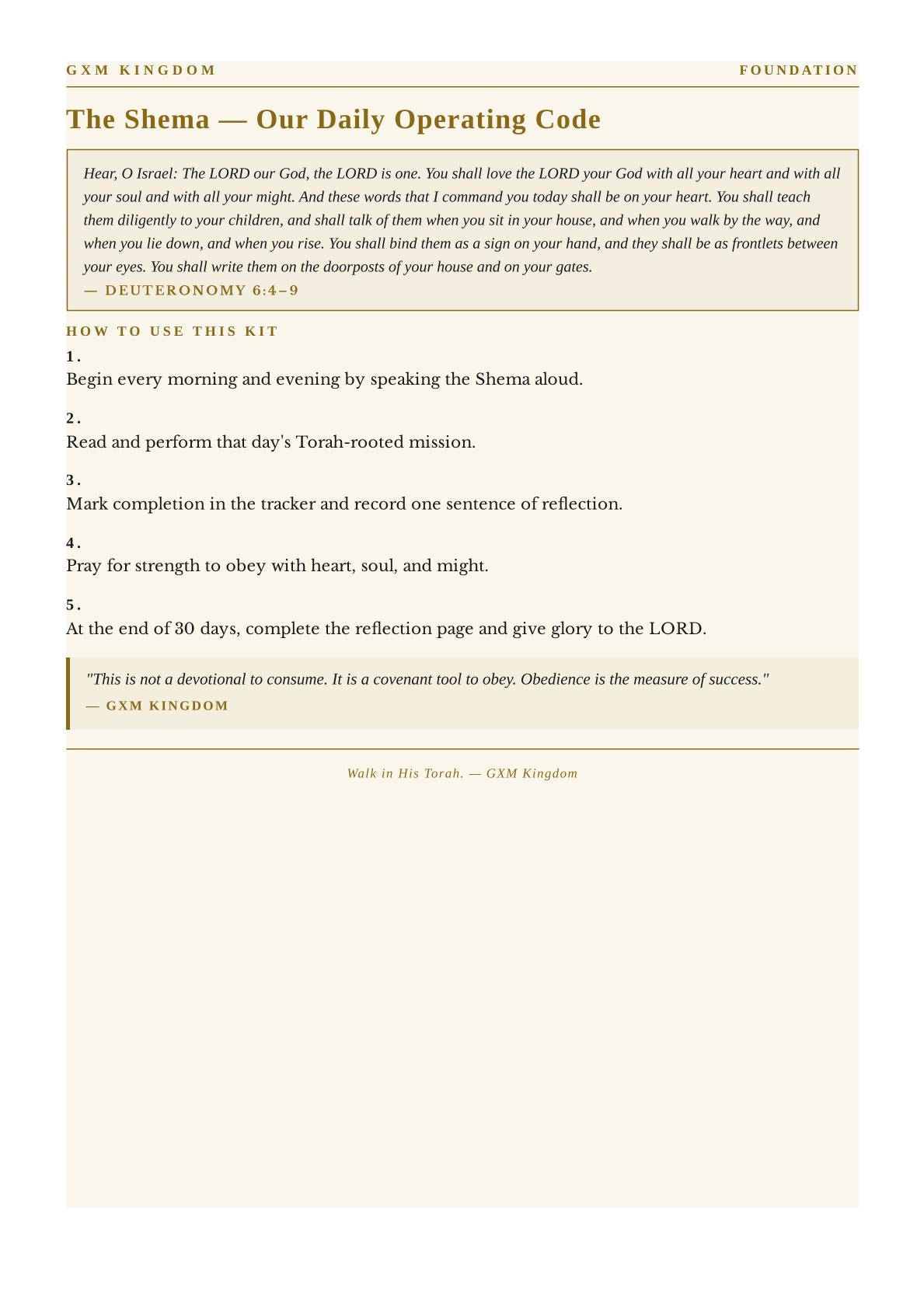 Discipline de 30 jours de la Torah PREMIUM
