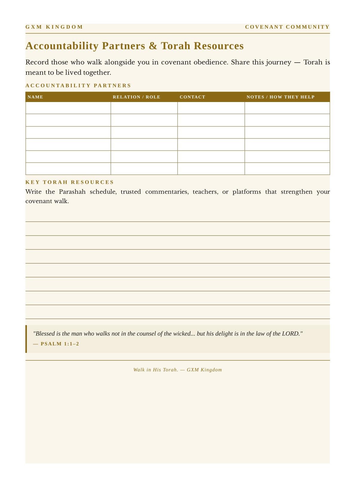 Discipline de 30 jours de la Torah PREMIUM