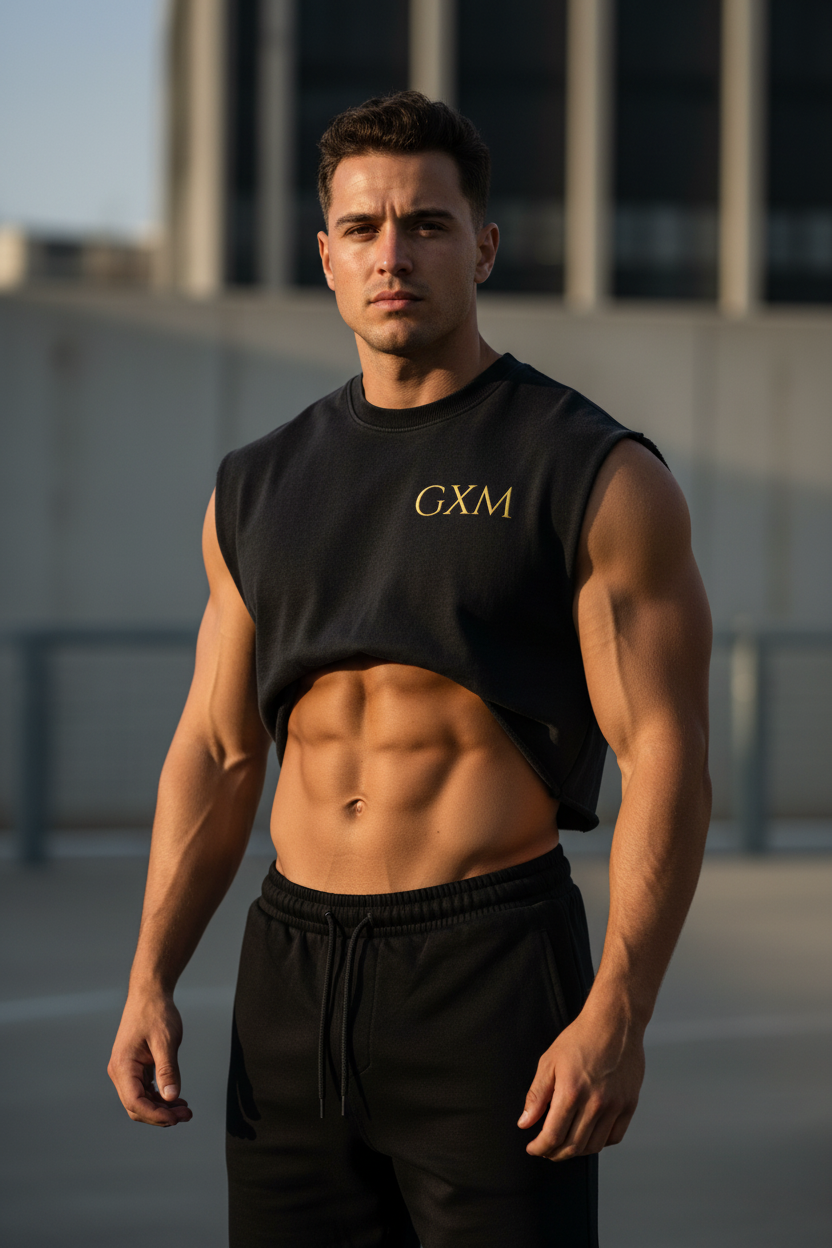 GXM Discipline Boxy Tank Lifestyle Mockup