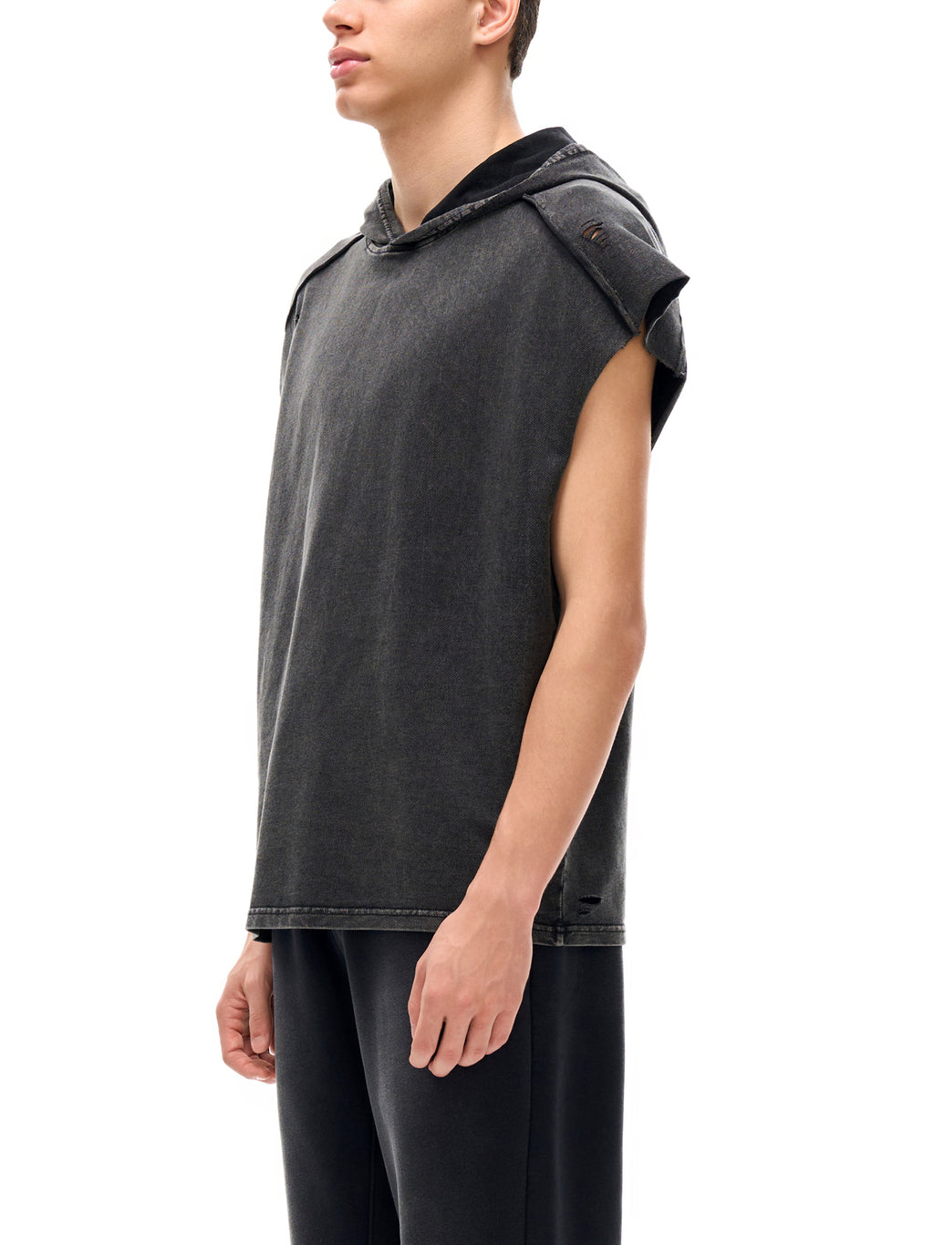 GXM Discipline Hooded Tank Top | Psalm 56:3 – Snow Washed Boxy Tank